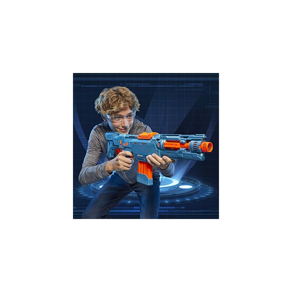 Hasbro Nerf Elite 2.0 Echo CS-10 Manual Blaster with 24 Darts and Clip, Removable Stock and Barrel, Outdoor Toy
