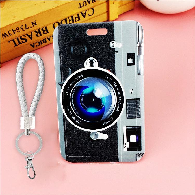 Creative Camera ABS Slide Card Holder for Student ID, Meal, Bus, and Campus Cards