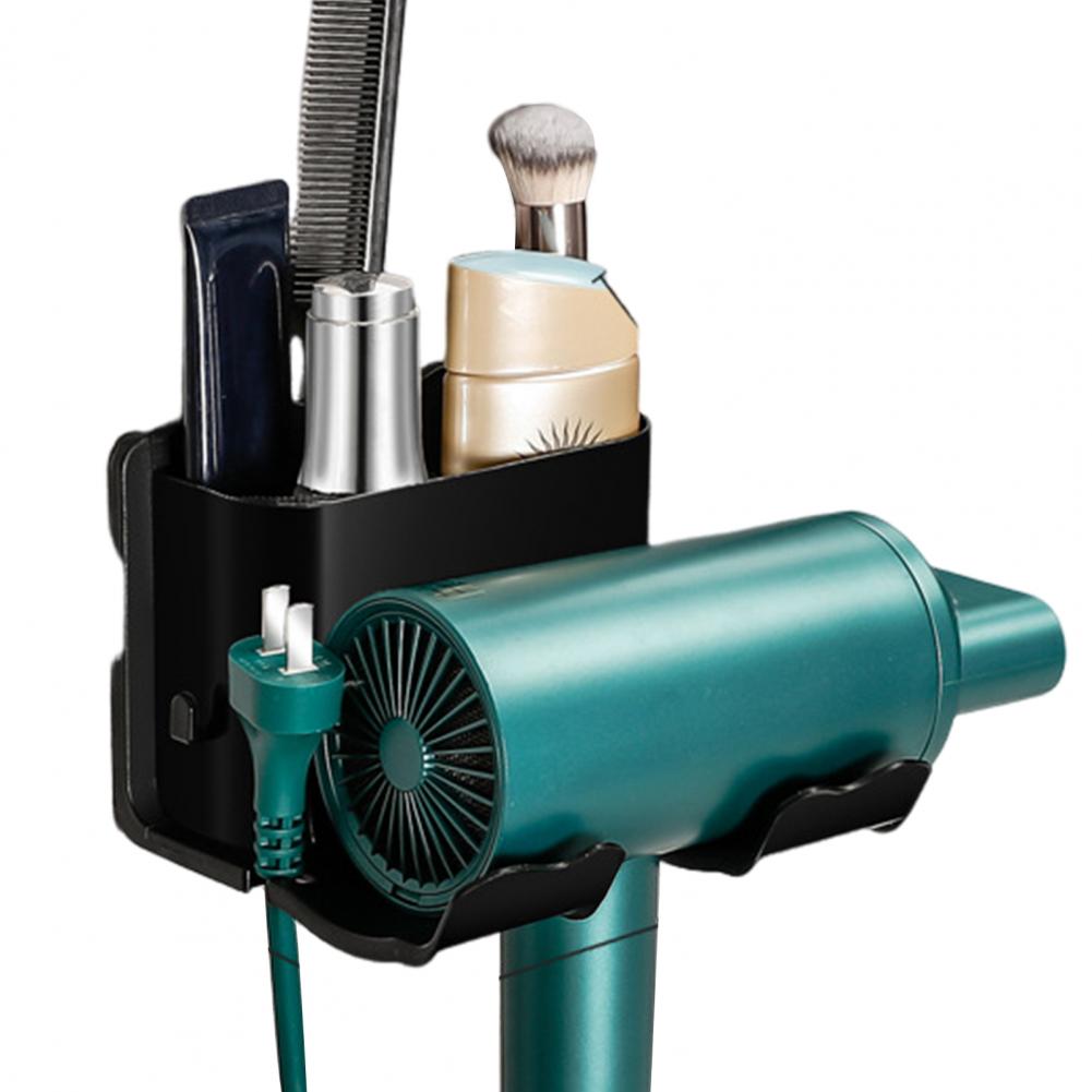 Bathroom Hair Dryer Storage Strong Bearing Capacity Hair Dryer Shelf U-shape Design Wall Mount Hair Dryer Stand for Universal