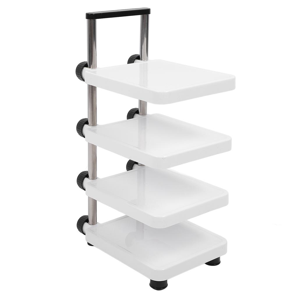 Multifunctional Pan Pot Rack 4 Tier Adjustable Pan Organzier Rack Space Saving Kitchen Storage