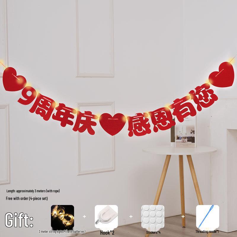 Anniversary Non-Woven Pull Flag for Store Opening Decoration