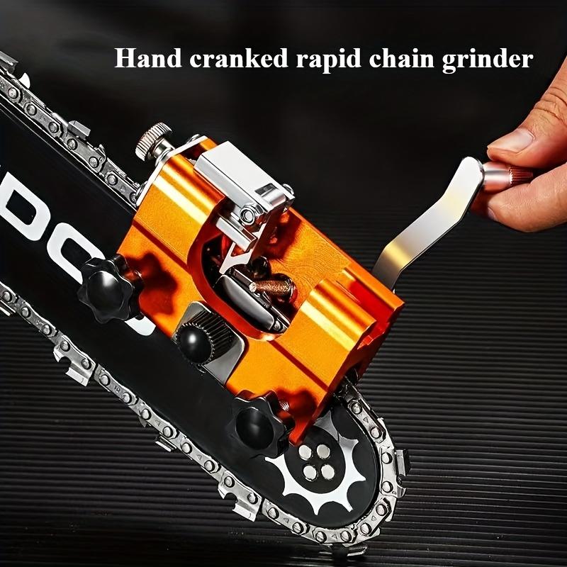 Portable Chainsaw Sharpener,Chainsaw Sharpening Kit, Fast Chain Saw Sharpener Tool, Portable Hand Crank Chain Grinder,Electric Chainsaw File
