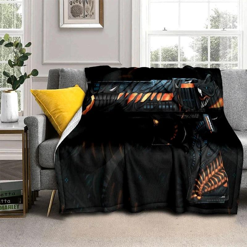 Coperta 3D Pistola Coltello USP,AK,M4,AWP, Fucile Pistola Cartuccia, Morbida Coperta Plaid per Casa Camera da Letto Letto Divano Coperta Copertura Picnic Bambini