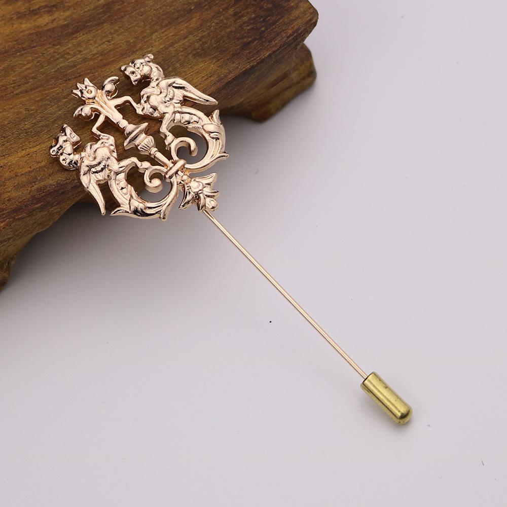 Elegant Lapel Pins Gifts For Men Classic Metal Pins Suit Brooch Luxury Women's Brooch Suit Accessories Gentleman Wholesale