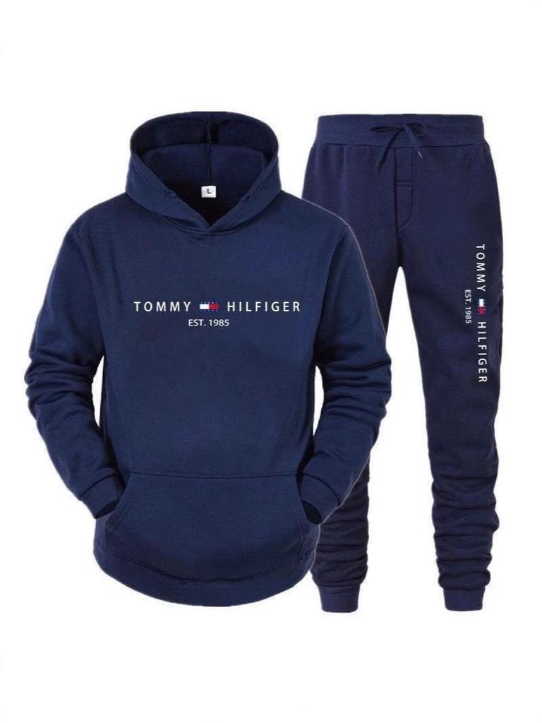 Set Trendy Hanorac cu Glugă Unisex de Primăvară - Croială Largă Casual cu Imprimeu