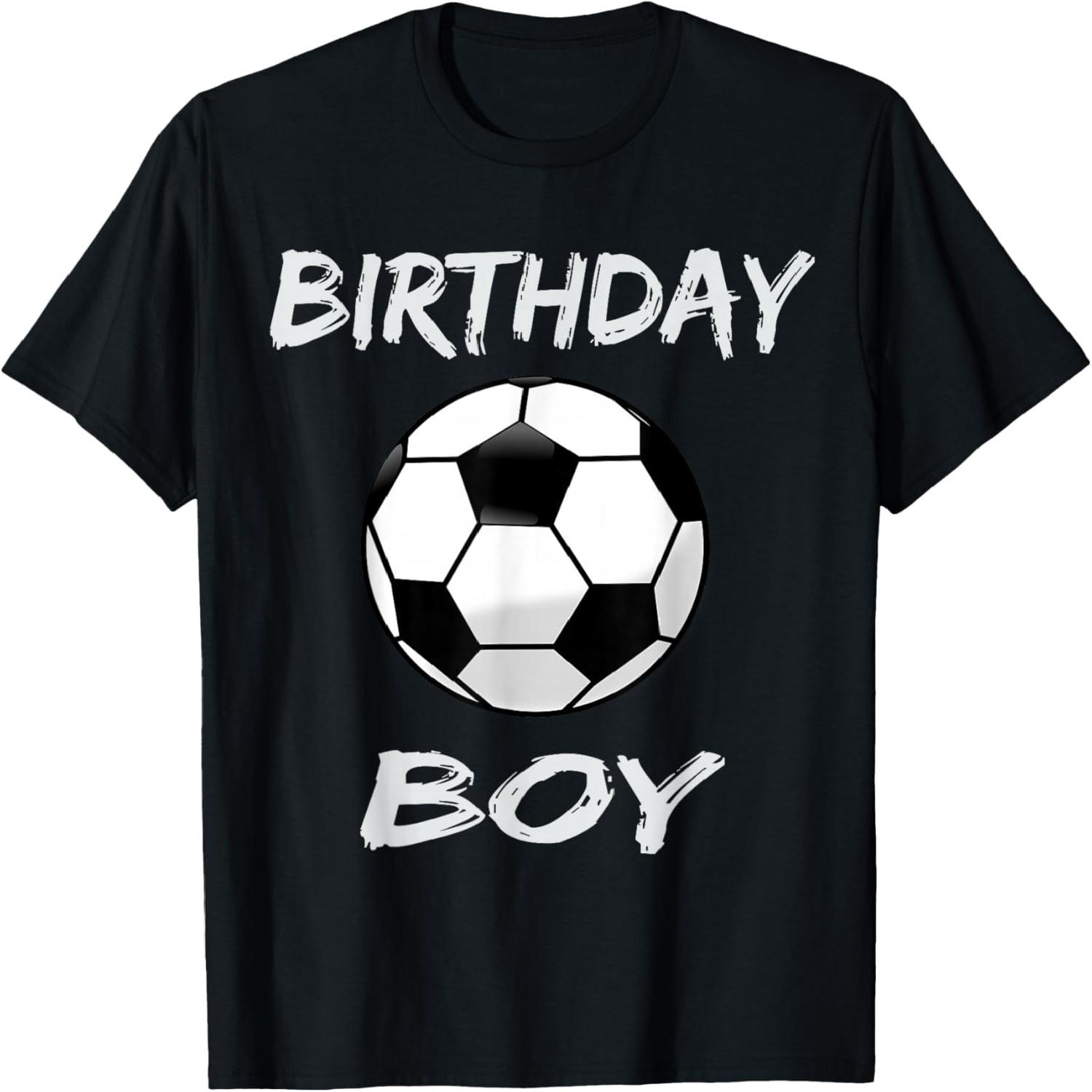 Soccer Birthday Boy T-Shirt, Soccer Theme Birthday Party T-Shirt S разноцветный