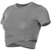 Women's Slim-Fit Quick-Dry Breathable Cropped Yoga Fitness T-Shirt (Style WA56)