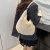 Winter Cotton Fabric Zipper Soft Shoulder Bags Large Capacity Versatile Handbags   Furry Sweet Women's Bags