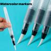3-18 Watercolor Brush Set, White Nylon, with Water Storage Function, DIY Painting Tools, Suitable for School and Outdoor Use