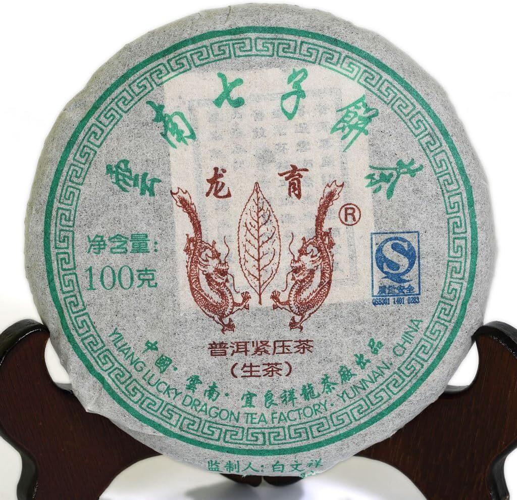 

Пирожное Чай Пуэр 100г 2010 года сырой/Шэн выдержанный маленький торт Lucky Dragon 1