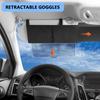 Polarized Sun Visor with Zipper Slider Car Sun Visor Extension with PC Lens and Side Sunshade Anti-Glare Car Visor UV-Filtering