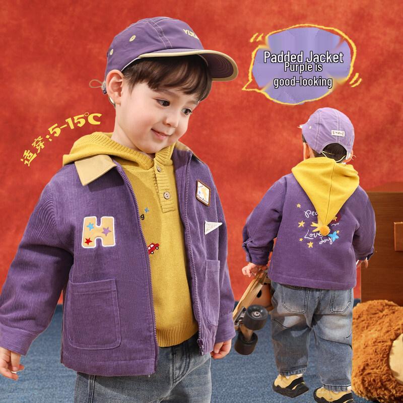 LUSON Baby Boys  Retro Corduroy Padded Jacket 80
