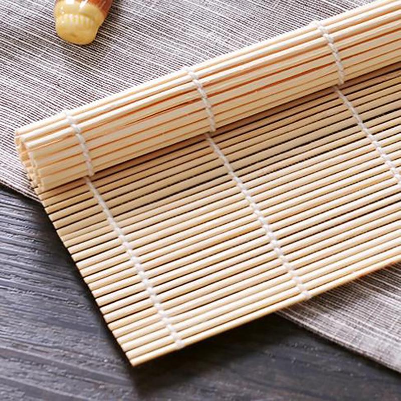 24X24Cm Sushi Bamboo Rolling Mats Onigiri Rice Tools Non-Stick Diy Sushi Mat Bamboo Japanese Kitchen Accessories