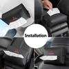 Leather Car Interior Tissue Box Holder Seat Back Storage Bag for Mitsubishi Outlander ASX Pajero Sport L200
