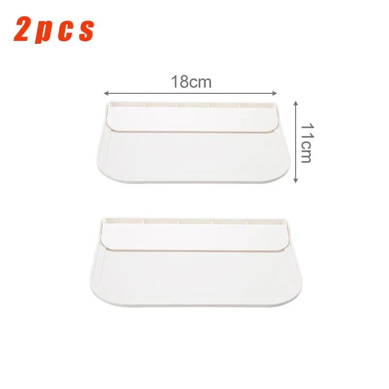 Folding Wall Mounted Shelf Saving Space Foldable Storage Rack Punch-Free Phone Holder Wifi Router Storage Tray BathroomOrganizer