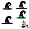 Velvet Witch Hat Red Witch Costume Accessory For Halloween Party