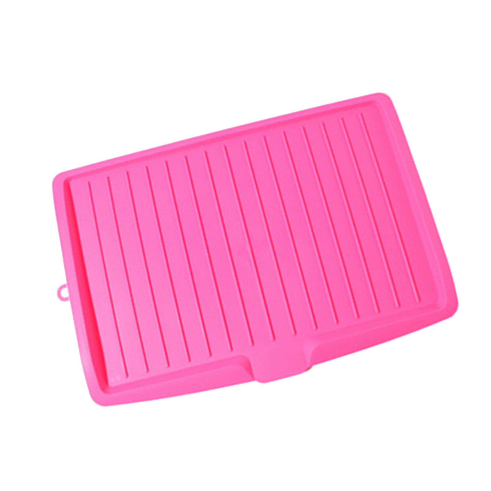 

Plastic Dish Drainer Board Multipurpose Rectangular Design Space Saving Kitchen Draining Board Tray for Cutlery Fruits and Vegetables