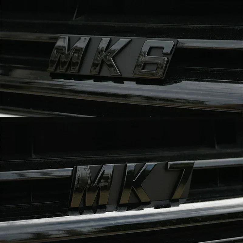 3D ABS Car Mm93 Styling Front Grille Emblem Badge Trims Decals Sticker For Volkswagen VW GOLF 6 7 MK6 MK7 MK7.5