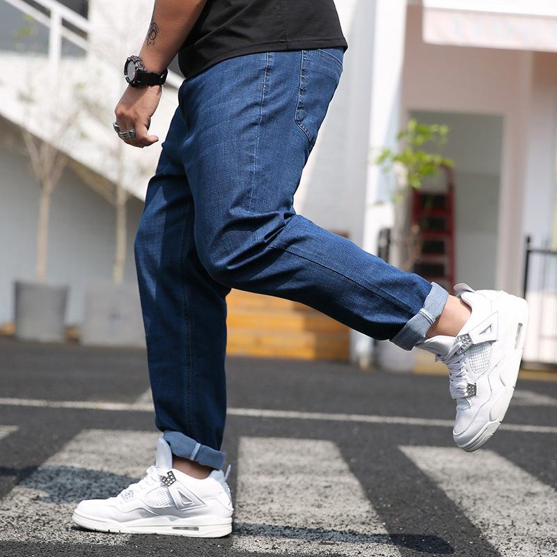 Autumn And Winter Plus Size Men 'S Denim Trousers All -Match Casual Loose Jeans Pant