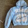 New American Retro High Street Hooded Y2K Cardigan Trendy Personality Men's and Women's Same Sweater Jacket 2026 +