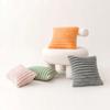 Decorative Cushion Cover Skin Friendly Fluffy Striped Cushion Cover  Living Room