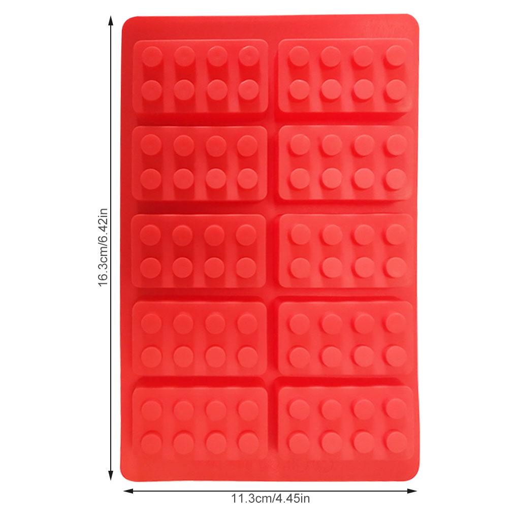 Byggeklosser Isbitform DIY Sjokoladeform Fondant Gelé Bakeform