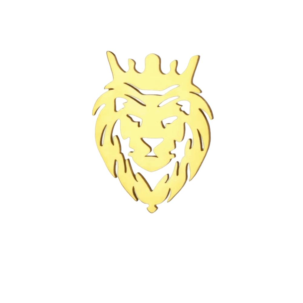 Stainless Steel Suit Collar Badges Lion Vintage Lapel Pins Phoenix Brooches  Decoration