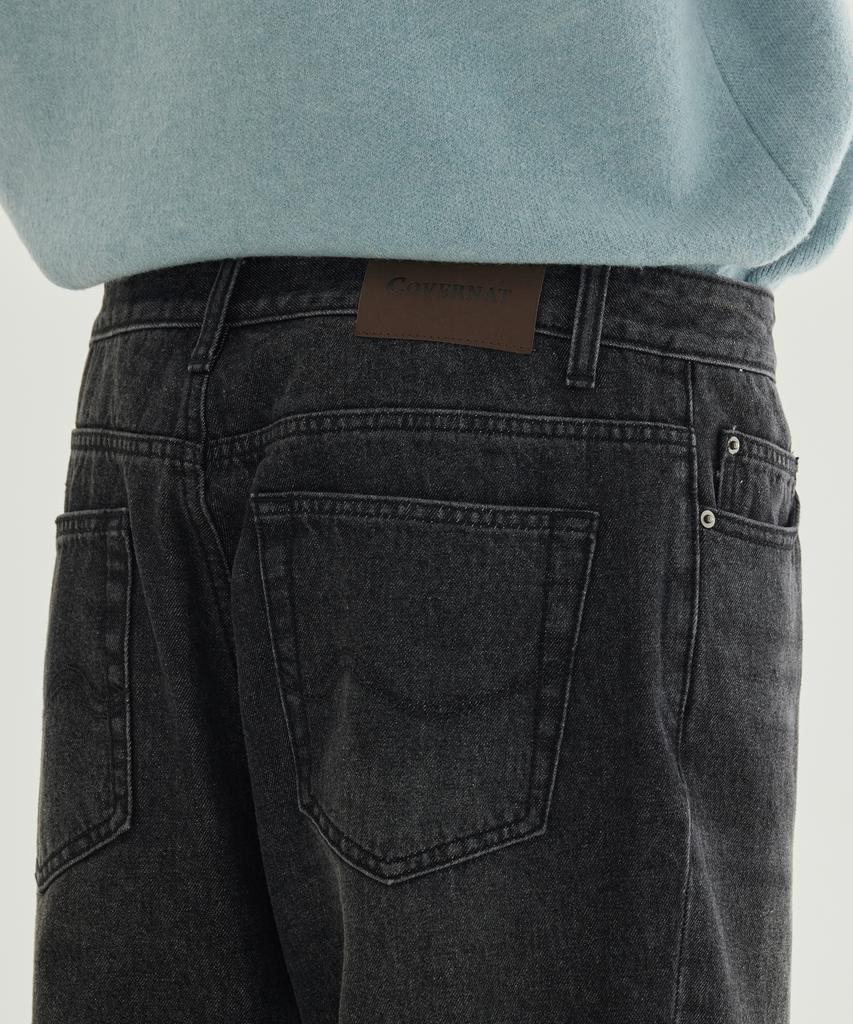 COVERNAT Regular Fit Brushed Denim Pants Black