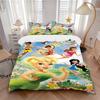 Tinker Bell Friends Print 3Pcs Bedding Setduvet Cover With 2 Bedropillowcase Home Birthday Gift