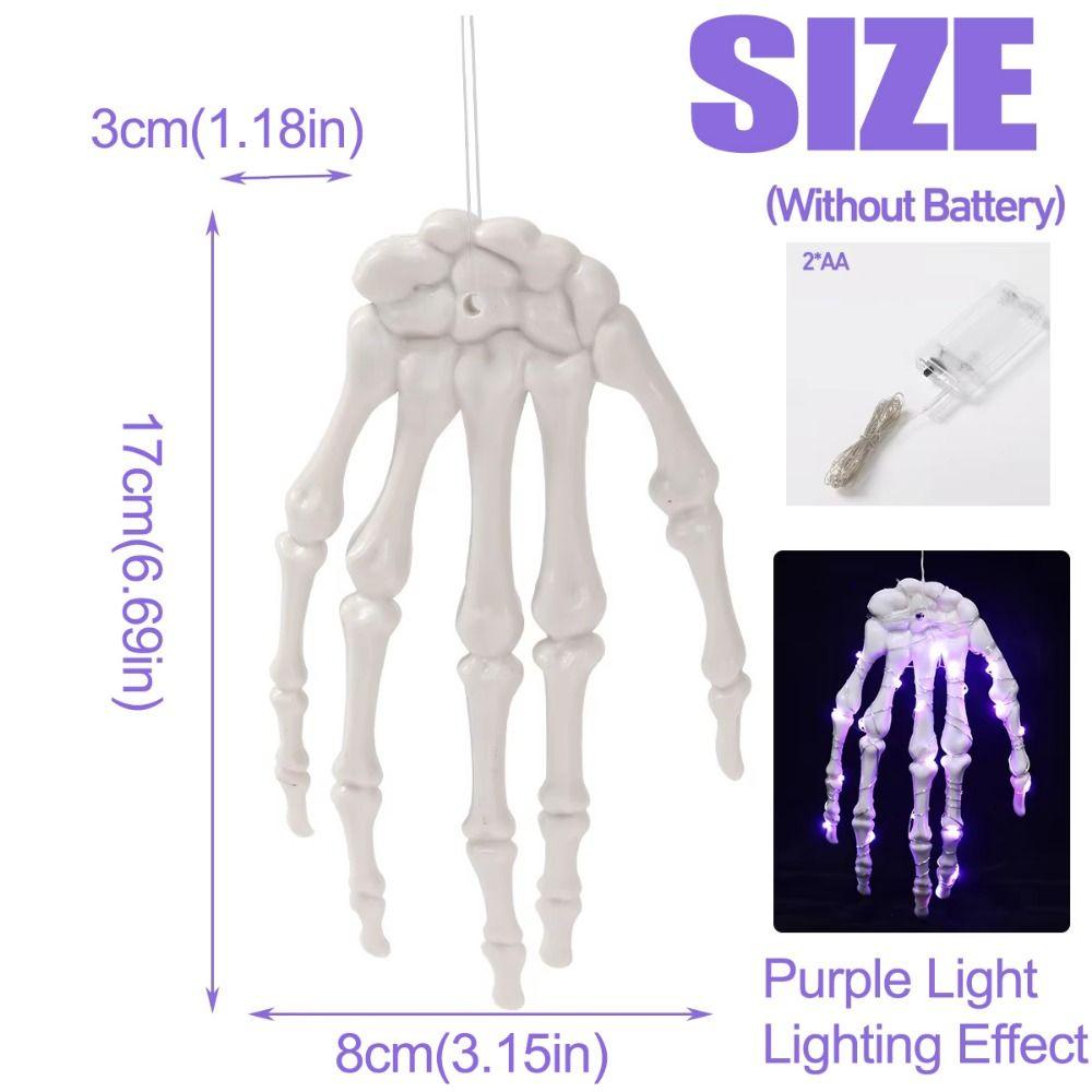 LED Glowing Skeleton Hand Handmade Halloween Decorative Lights  Indoor Outdoor