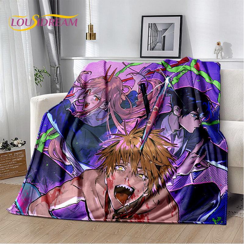 Anime Chainsaw Man Denji Cartoon Soft Plush Blanket,Flannel Blanket Throw Blanket for Living Room Bedroom Bed Sofa Picnic Cover