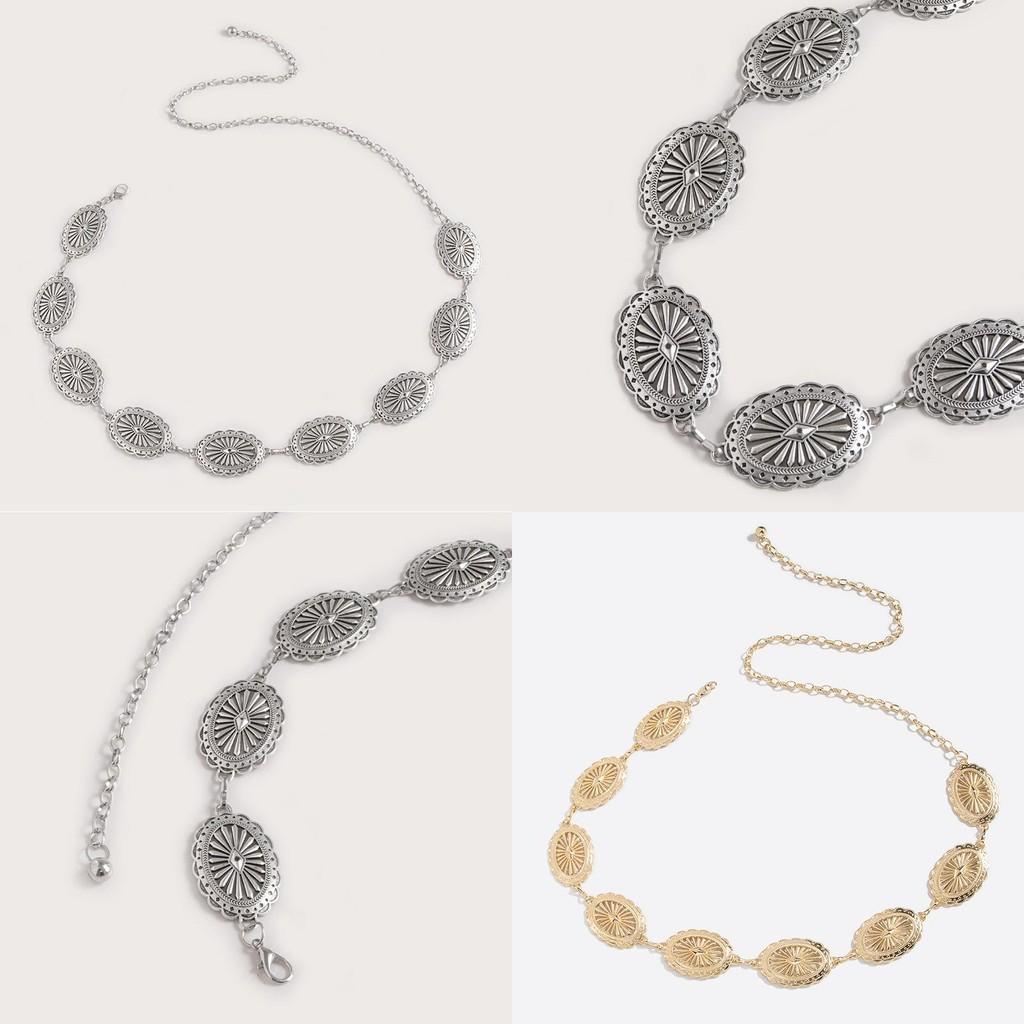 Metal Decorative Waist Chain With Intricate Carving For Ladies Fashion And Party Wear