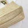Yogodlns Elegant Ladies Straw Woven Handbag Women Holiday Beach Commute Casual Tote Top-Handle Bags Fashion Retro Shoulder Bags