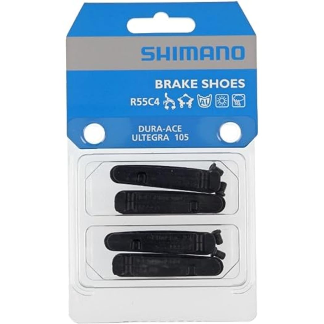 Shimano R55C4 Brake 2 Silver Shoes/Screws, Pairs, Y8L298062,