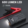 Jump Starter 4000A, Portable Car Battery Charger for 8-9L Engines, with LED Flashlight & USB Quick Charge