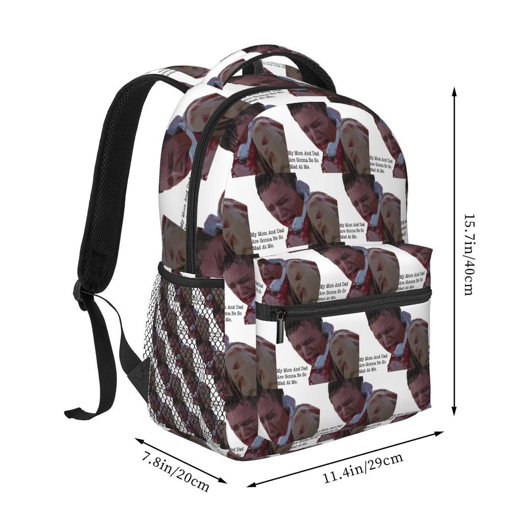 Stu's Far Too Sensitive Movie Scream Billy Loomis Student Backpack School Bag Daypack for Boys Girls Bookbag Shoulder Bags