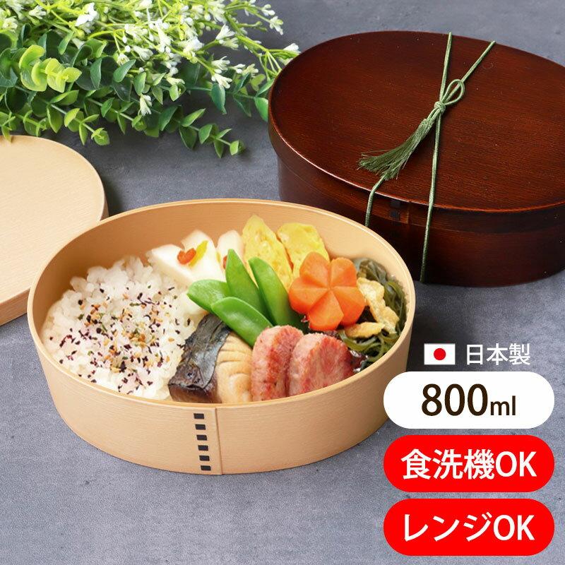 Bento Box Magewappa Microwave Compatible 800ml Large Capacity Made Japan Oval Shape One Tier Lunch Stylish Dishwasher Safe Antibacterial Treatment Men