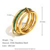 MamacitaSlay Unique Cool Zircon Three/Our Fingers Chain Shape Variable Rings Stainless Steel Trendy Accessories Women Men Gifts