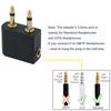 Dual 3.5mm Male to Female Airplane Headphone Adapter Gold Plated Stereo 3.5mm AUX Splitter Airline Audio Converter