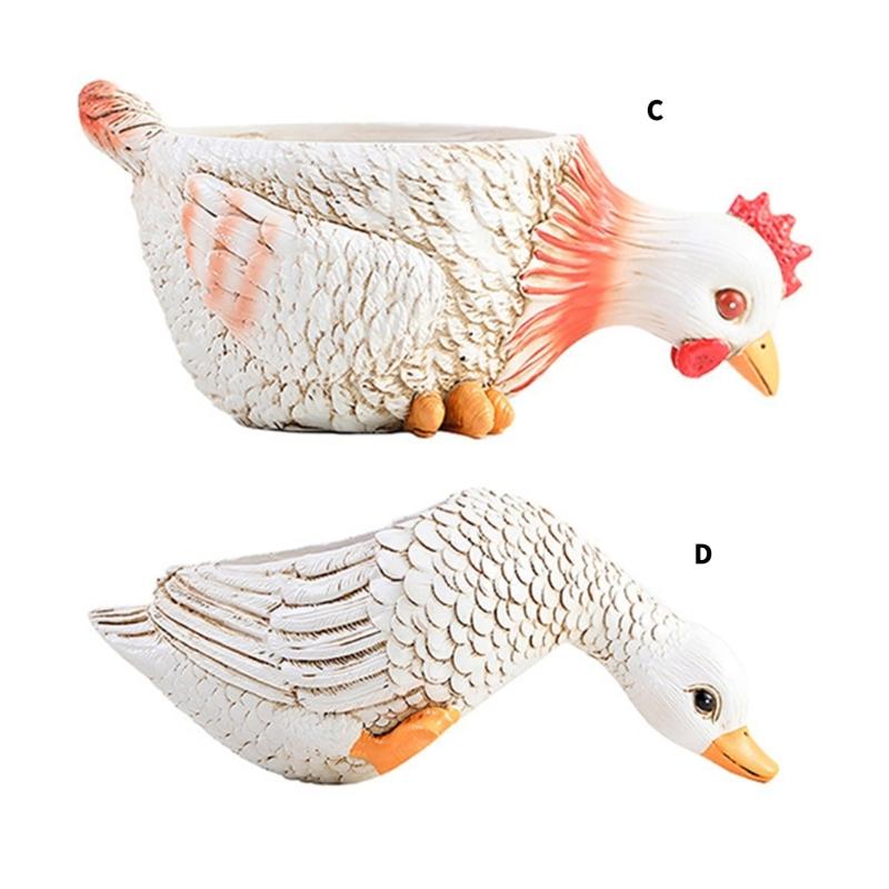 Creative Animal Shape Succulent Planter Pots Artistic Planter Great for Indoor and Outdoor Decors with Drainage Hole