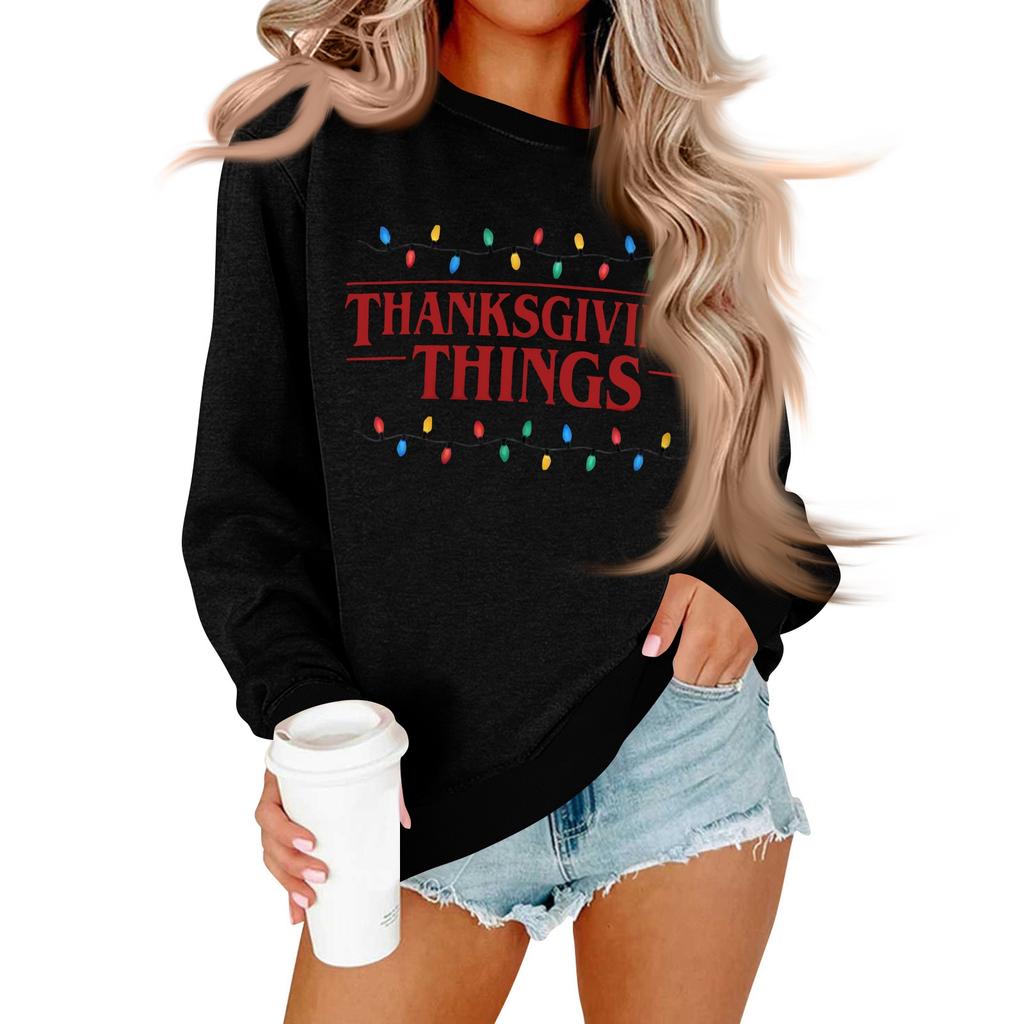 Women's And Men's Unisex Fashion Casual Long-sleeved Loose Printed Round Neck Pullover Hoodie Sweatshirt