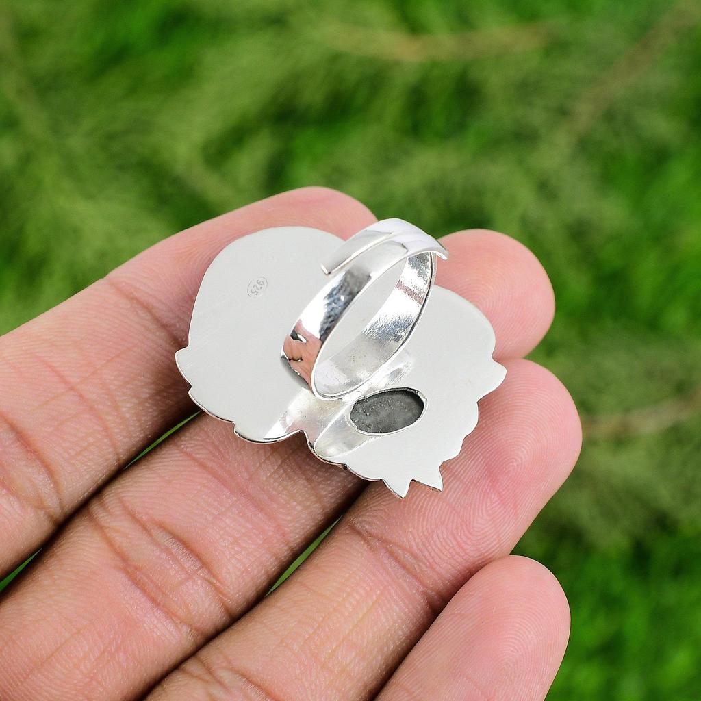 Mothers day Deal Lapis Lazuli Gemstone 925 Sterling Silver Promise Ring Jewelry