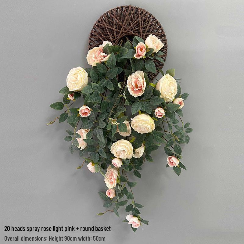 Wisteria Vine Artificial Silk Flower Wall Hanging for Indoor Decoration