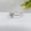 Blue Topaz Silver Half Moon Ring, 925 Sterling Silver, Handmade Jewelry, Women Silver Ring, Gift For Her Ar8918