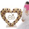 Bruiloft Houten Ornamenten Mr & Mrs Chocolade Stand Display Snoep Cupcake Desserts Houder Home Decor Bruiloft Feestrepen