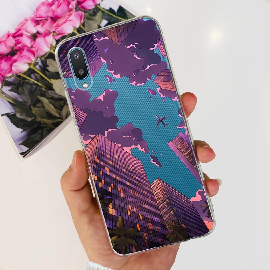 For Samsung Galaxy A02 Case M02 Phone Cover Fashion Flower Clear Silicone Soft Funda on Samsung A02 GalaxyA02 SM-A022F Protector