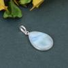 925 Sterling Silver, Gemstone Pendant, Larimar Pendant, Handmade Jewelry, Reiki Pendant, Statement Jewelry, Anniversary Gift