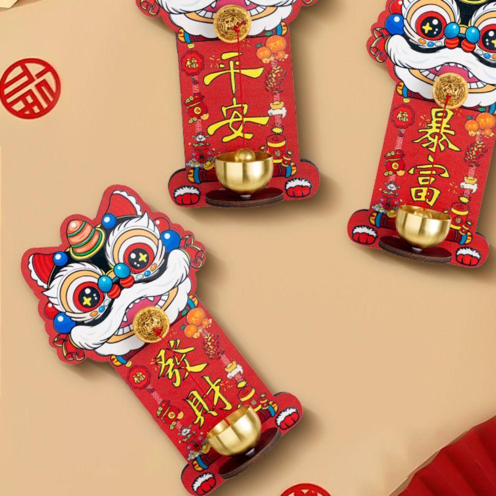 Magnetische Saugkraft Cartoon Löwe Türklingel Dopamin Chinesisches Neujahrsornament Festivalfeier