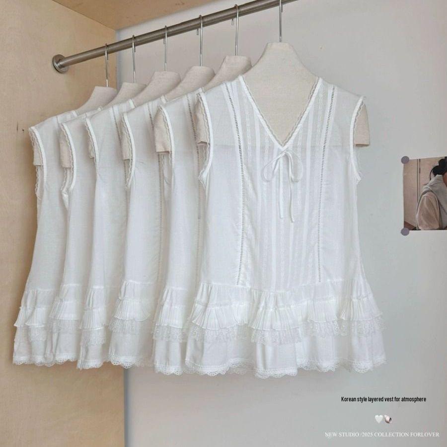 Pure Desire Sleeveless Lace Trim Camisole Dress L