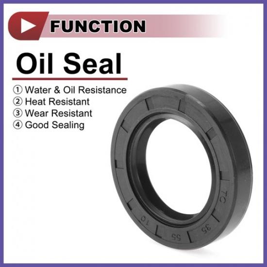 Rotary Shaft Seal Oil Seal Nitrile 70 Durometer Rubber 35x55x10mm 5 Pcs